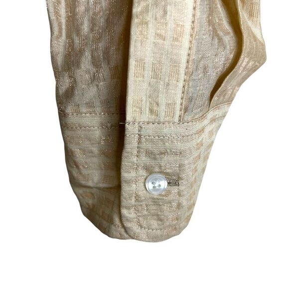 NEW Future Collective Jenny K Lopez Long Sleeve Utility Button-Down Beige Top Sm - Picture 5 of 9